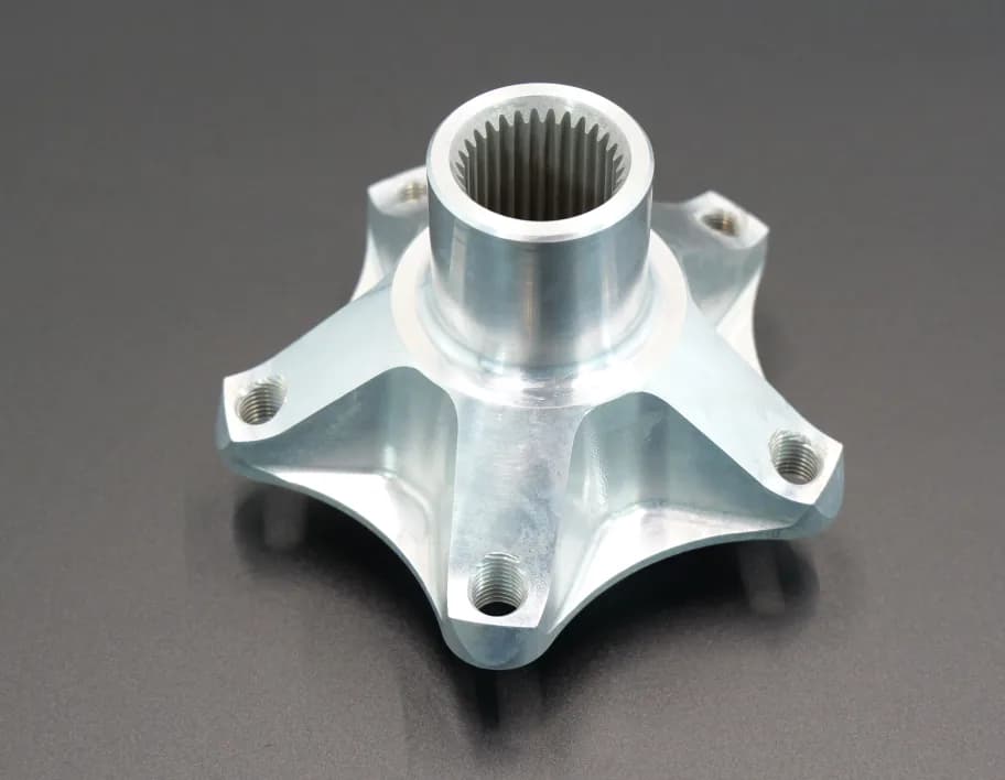 Splined hub flange machining example
