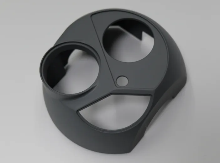 Anodized front housing machining example