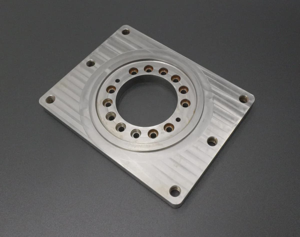 Square flange adapter plate machining example